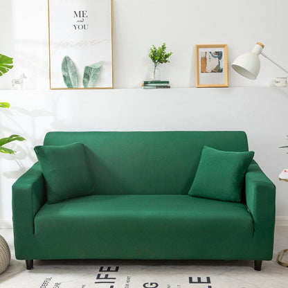 Anyhouz 1 Seater Sofa Cover Plain Green Style and Protection For Living Room Sofa Chair Elastic Stretchable Slipcover-Slipcovers-PEROZ Accessories