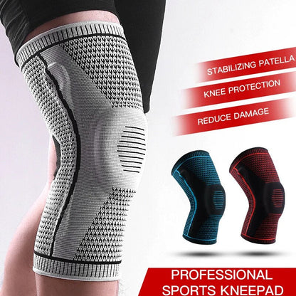 Anyfit Blue Kneepad 1 Pc Medium Brace Strap Silicone Full Knee Brace Strap Support Strong Meniscus Compression Protection Sport Kneepads for Running-Exercise &amp; Fitness-PEROZ Accessories