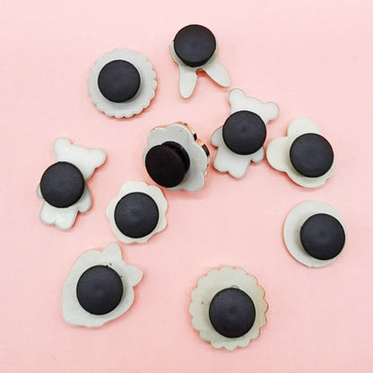 Anykidz 10pcs Random Color Resin Rhinestone Shoe Charm Accessories Jeans Clogs Pendants Designer Ornament Jibbitz for Crocs-Shoe Charms-PEROZ Accessories