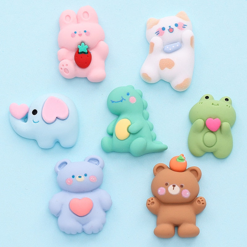 Anykidz 7pcs Standing Animal Design Shoe Charm Accessories Jeans Clogs Pendant Pin Designer Ornament Jibbitz for Crocs-Shoe Charms-PEROZ Accessories