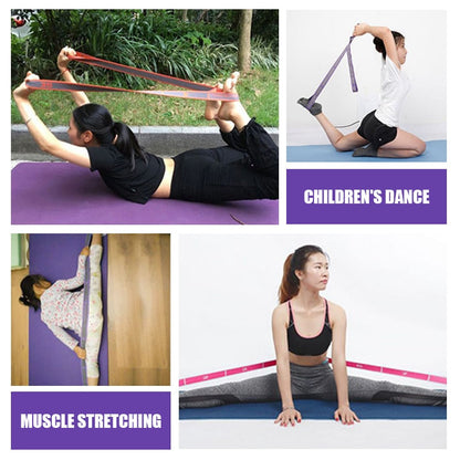 Anyfit Yoga Band Stretcher Neon Blue and Purple Strap Resistance Belt Pilates Exercise Stretcher Fitness Tool-Exercise &amp; Fitness-PEROZ Accessories