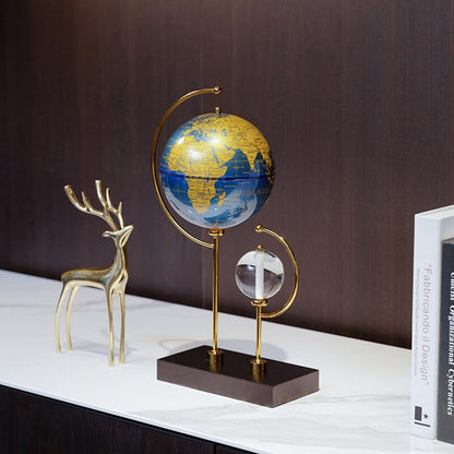 Anyhouz 18*37cm Creative Globe Desktop Ornaments Tabletop Home Decor Modern Art Living Room Display House Decorative Crafts Metal Ornaments-Ornaments-PEROZ Accessories