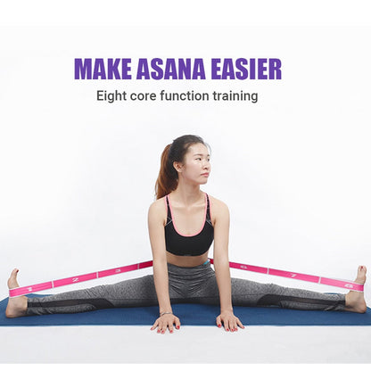 Anyfit Yoga Band Stretcher White and Neon Purple Strap Resistance Belt Pilates Exercise Stretcher Fitness Tool-Exercise &amp; Fitness-PEROZ Accessories