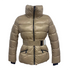 Anychic Womens Padded Puffer Jacket Large Beige Coat With Hood Outdoor Warm Lightweight Outwear With Storage Bag-Coats & Jackets-PEROZ Accessories