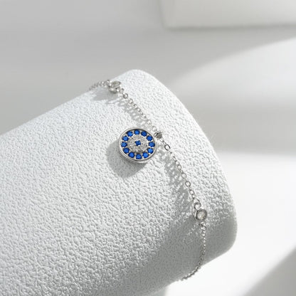 Anyco Bracelet Custom Cubic Zirconia Bracelets Adjustable Blue Big Eye Gold Platted Bracelet For Women Jewelry-Bracelets-PEROZ Accessories