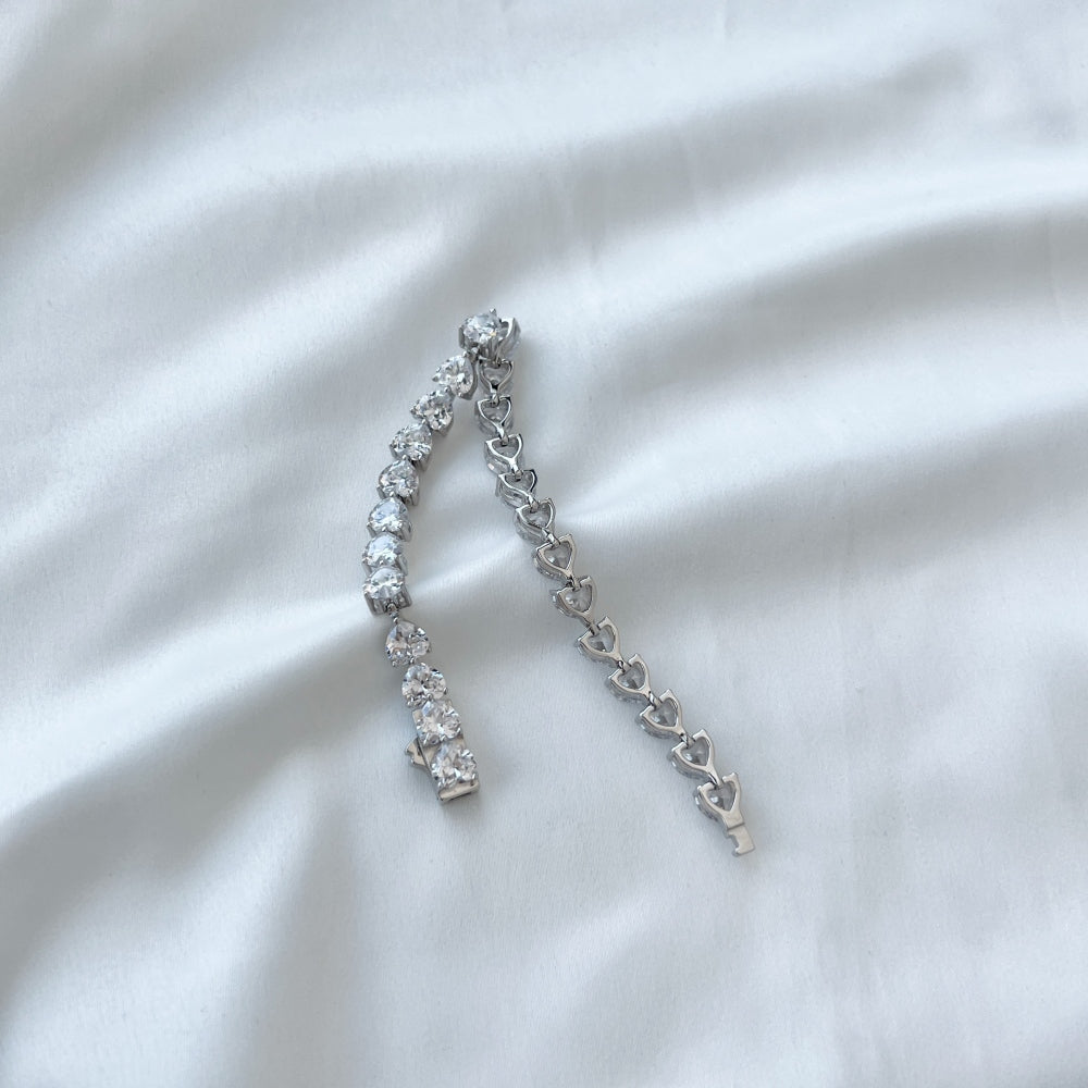 Anyco Bracelet Classic Iced Out Heart Shape Tennis Bracelet Sterling Silver Cz Cubic Zirconia Bracelet 925 Silver Bracelets For Women-Bracelets-PEROZ Accessories