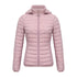 Anychic Womens Padded Puffer Jacket 5XL Pink Solid Lightweight Warm Outdoor Parka Clothing With Detachable Hood-Coats & Jackets-PEROZ Accessories