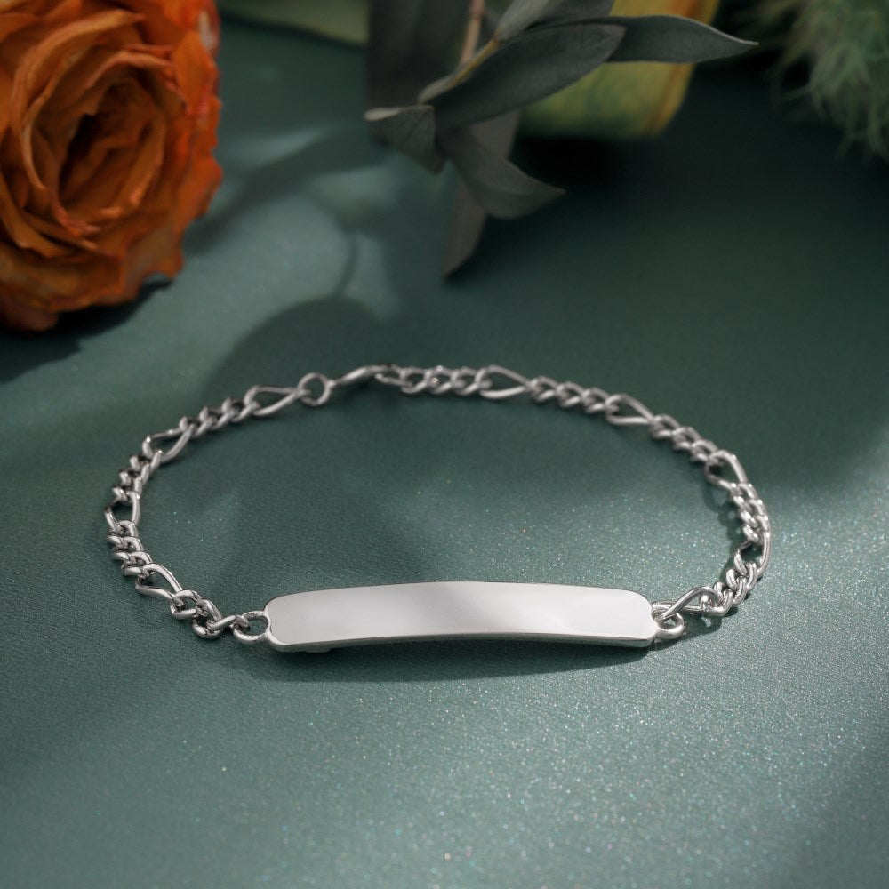 Anyco Bracelet Minimalist Design Daily Wear Accessories 925 Sterling Silver Link Chain Hand Bangles Bracelets For Kid Children Child-Bracelets-PEROZ Accessories