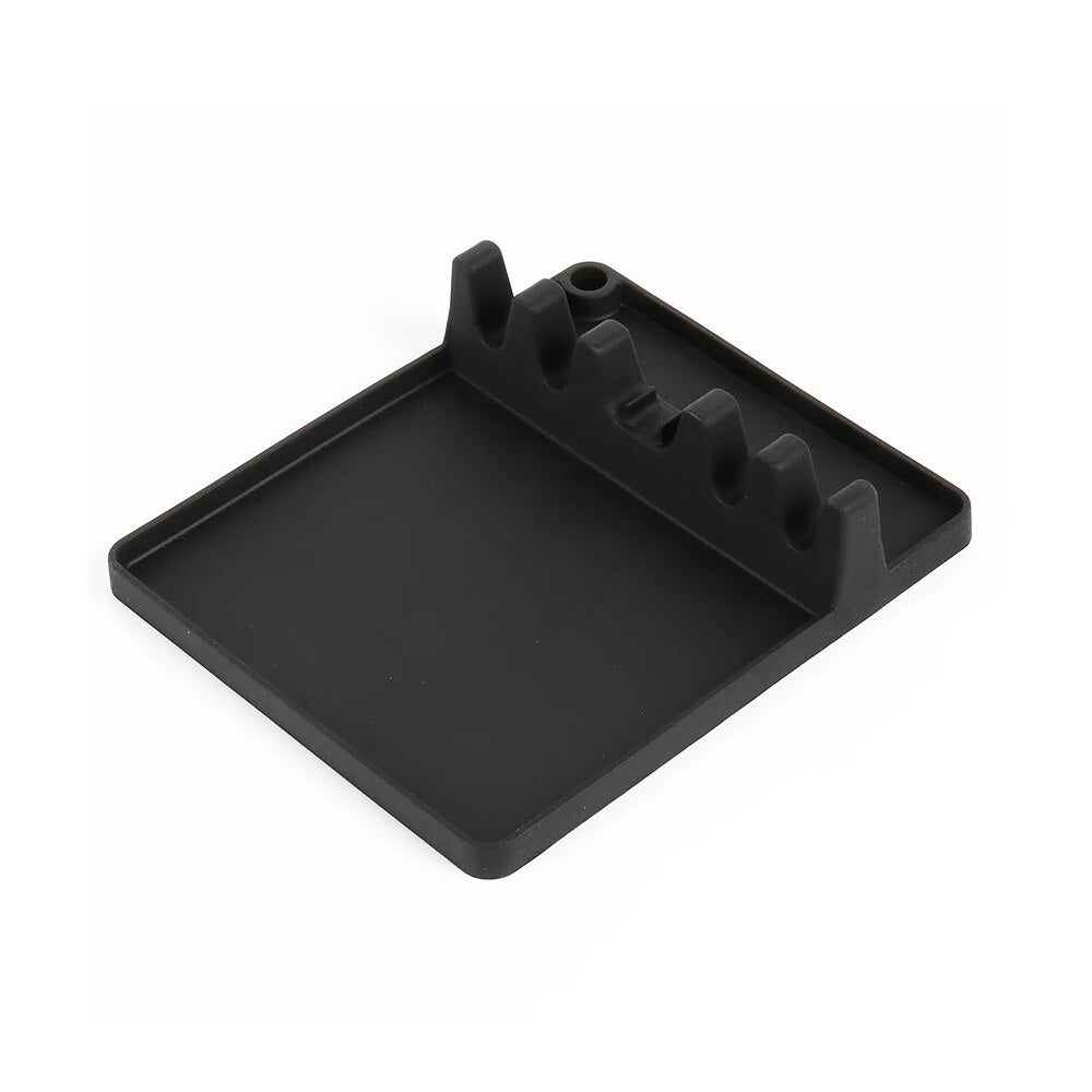 Anygleam Spoon Rest Black Medium Kitchen Pan Pot Cover Lid Rack Stand Organizer Fork Spatula Rack Holder Stand Tableware Storage Rack Holder-PEROZ Accessories