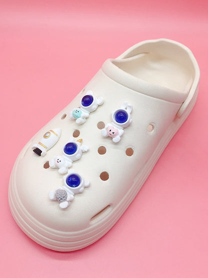 Anykidz 24pcs Random Color Summer Theme Shoe Charm Accessories Jeans Clogs Pendants Designer Ornament Jibbitz for Crocs-Shoe Accessories-PEROZ Accessories
