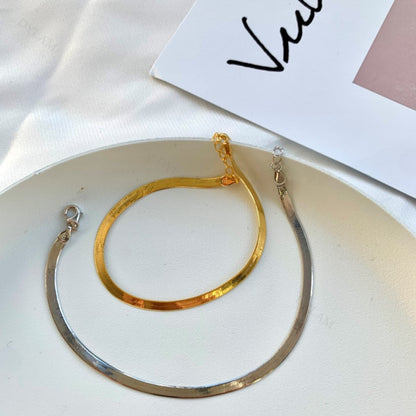 Anyco Bracelet Personalized Minimalist Snake Rhodium Plated Unique Unisex Stackable Accessories Bracelets-Bracelets-PEROZ Accessories