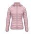 Anychic Womens Padded Puffer Jacket 4XL Pink Solid Lightweight Warm Outdoor Parka Clothing With Detachable Hood-Coats & Jackets-PEROZ Accessories