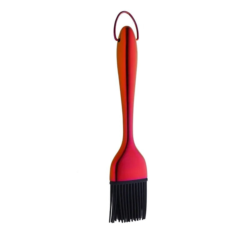 AnyGleam Brush Red Rainbow Stainless Steel Handle Oil for BBQ and Bread Basting Kitchen Utensils-Kitchen &amp; Dining-PEROZ Accessories