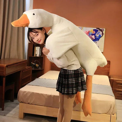 Anyhouz Side Sleep Body Pillow Cute Huge White Goose Stuffed Animal Sleeping Pillow 130CM-Sleeping Pillow-PEROZ Accessories