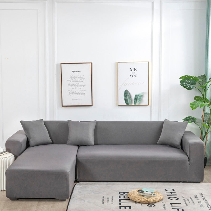 Anyhouz 1 Seater Sofa Cover Plain Light Purple Style and Protection For Living Room Sofa Chair Elastic Stretchable Slipcover-Slipcovers-PEROZ Accessories