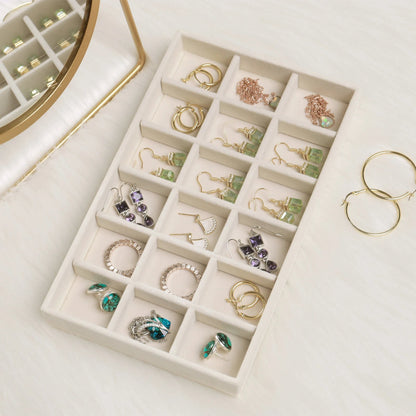 Anyhouz Jewelry Storage Beige Design H Display Tray Drawer Storage Jewellery Holder For Ring Earrings Necklace Bracelet-Jewellery Holders &amp; Organisers-PEROZ Accessories
