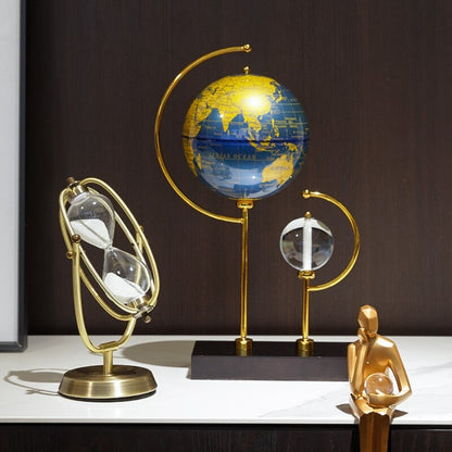 Anyhouz 18*37cm Creative Globe Desktop Ornaments Tabletop Home Decor Modern Art Living Room Display House Decorative Crafts Metal Ornaments-Ornaments-PEROZ Accessories