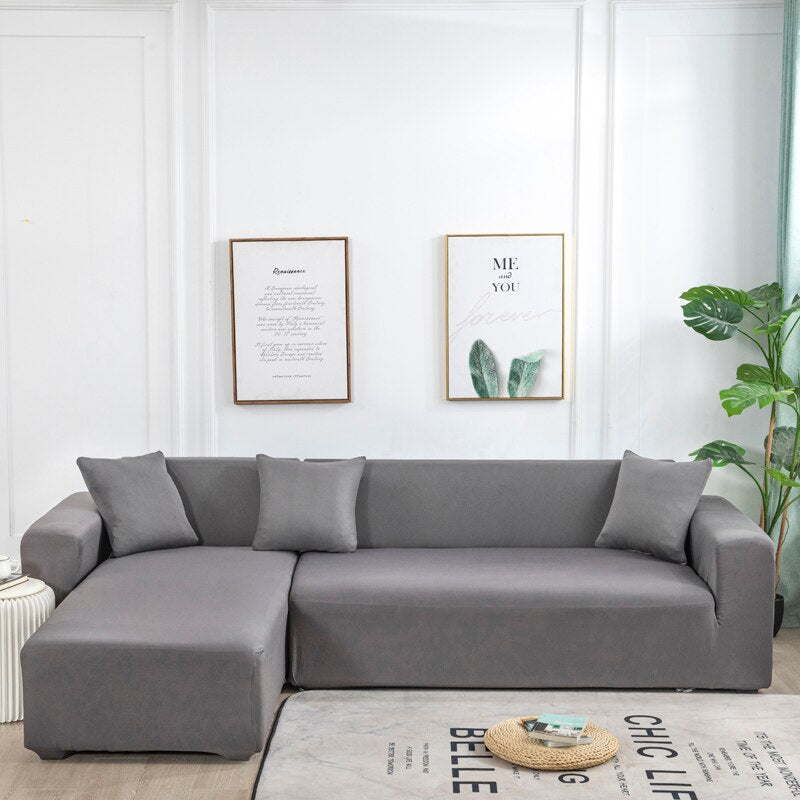 Anyhouz 1 Seater Sofa Cover Plain Navy Blue Style and Protection For Living Room Sofa Chair Elastic Stretchable Slipcover-Slipcovers-PEROZ Accessories