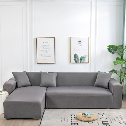 Anyhouz 1 Seater Sofa Cover Plain Navy Blue Style and Protection For Living Room Sofa Chair Elastic Stretchable Slipcover-Slipcovers-PEROZ Accessories