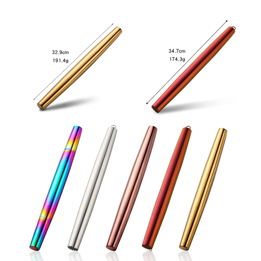 Anygleam New Red Rainbow Stainless Steel 1 Pc Stainless Steel Rolling Pin for Buffet and Restaurant Kitchenware-Kitchen Tools &amp; Utensils-PEROZ Accessories