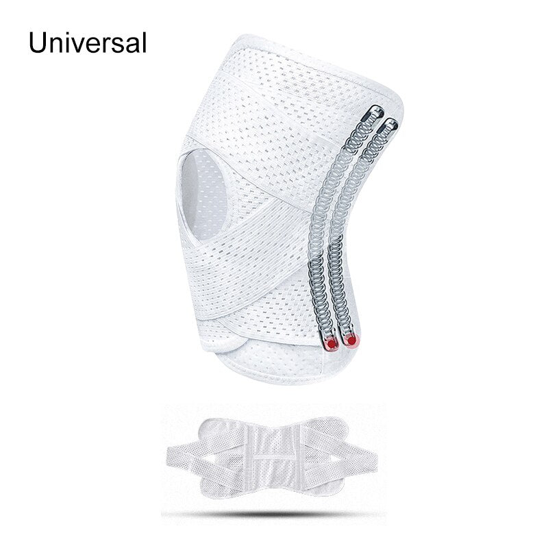 Anyfit 1PC Sports Kneepad 45-53cm White Universal Elastic Fitness Gear Knee Cushioning Padding Equipment Brace Protector-Exercise &amp; Fitness-PEROZ Accessories