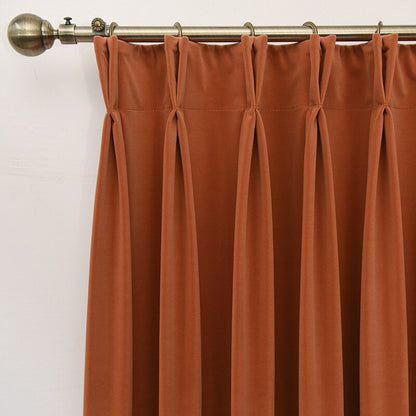 Anyhouz 500cm Mustard High Quality Modern Wool Velvet Blackout Curtains for Living Room Bedroom Dining Luxury Window Drape-Curtains &amp; Drapes-PEROZ Accessories