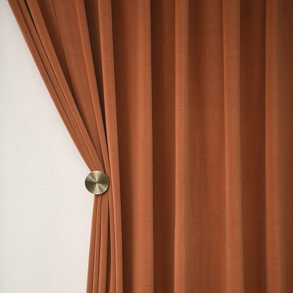 Anyhouz 500cm Brown High Quality Modern Wool Velvet Blackout Curtains for Living Room Bedroom Dining Luxury Window Drape-Curtains &amp; Drapes-PEROZ Accessories
