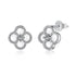 Anyco Earrings Silver 925 Sterling Clover Earrings Jewelry Women Diamond Cubic Zirconia Earring-Earrings-PEROZ Accessories