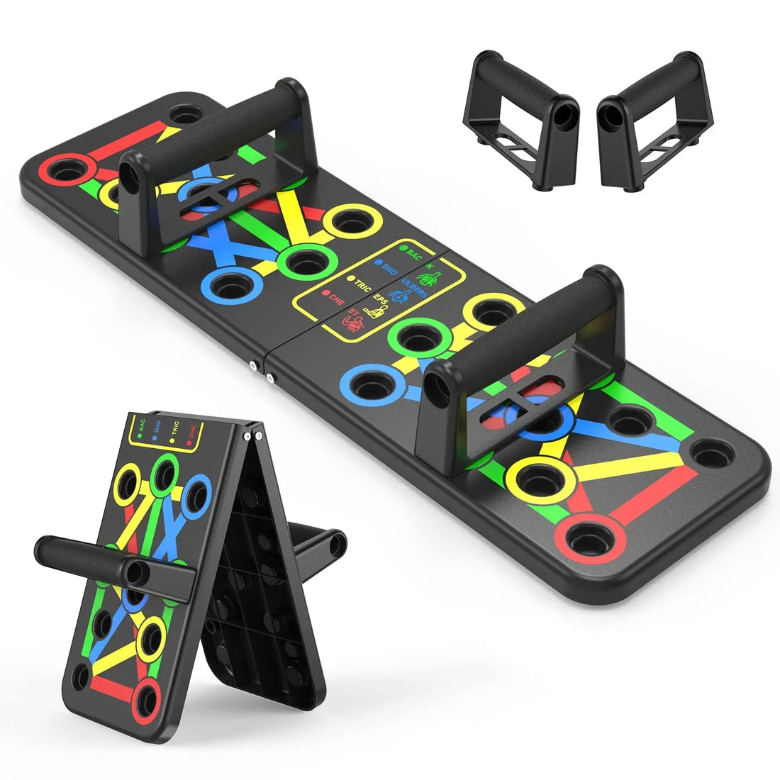 Anyfit Push Up Board 14 In 1 Push-Up Stands Portable Multifunction Foldable Workout Home Gym Equipment-Exercise &amp; Fitness-PEROZ Accessories