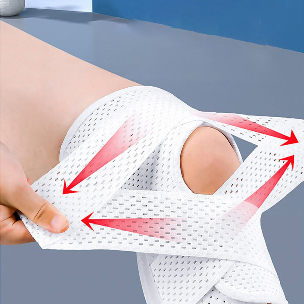 Anyfit 1PC Sports Kneepad 45-53cm White Universal Elastic Fitness Gear Knee Cushioning Padding Equipment Brace Protector-Exercise &amp; Fitness-PEROZ Accessories