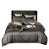 Anyhouz Bed Sheet Deep Grey Light Grey Ultra Soft Luxury Egyptian Cotton Bedding Cover Twin Size 6 Pcs Bed Set-Bed Sheets-PEROZ Accessories