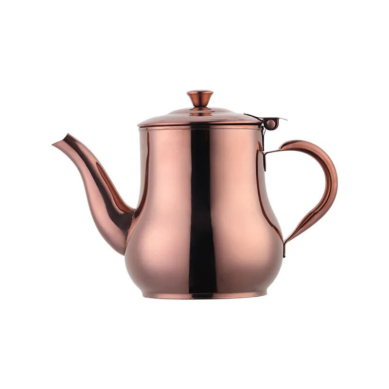 AnyGleam Teapot Rose Gold Stainless Steel with Filter for Coffee, Tea, Oil and Liquid Seasonings Container Kettle-Teapot-PEROZ Accessories