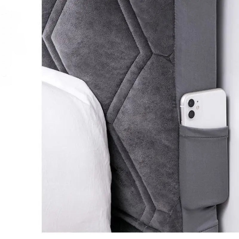 Anyhouz Headboard Cover Beige Zigzag Pattern Super Soft Smooth Quilted Velvet Bed Back Dust Protector Cover 170x70cm-Bed Headboard-PEROZ Accessories