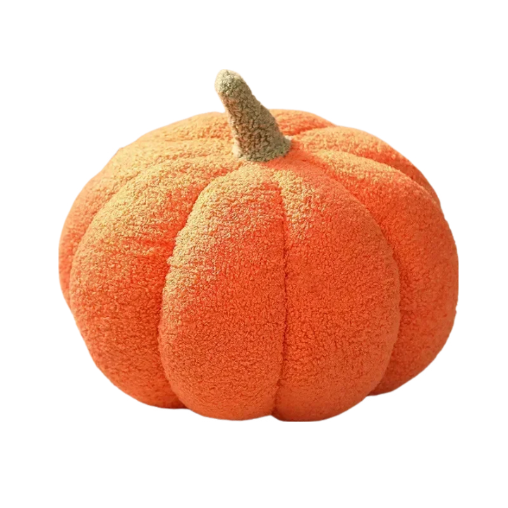 Anyhouz Throw Pillows Orange Lamb Fleece Pumpkin Plush Toys for Home Decor Throw Pillow Living Room Bedroom 20cm-Sleeping Pillow-PEROZ Accessories