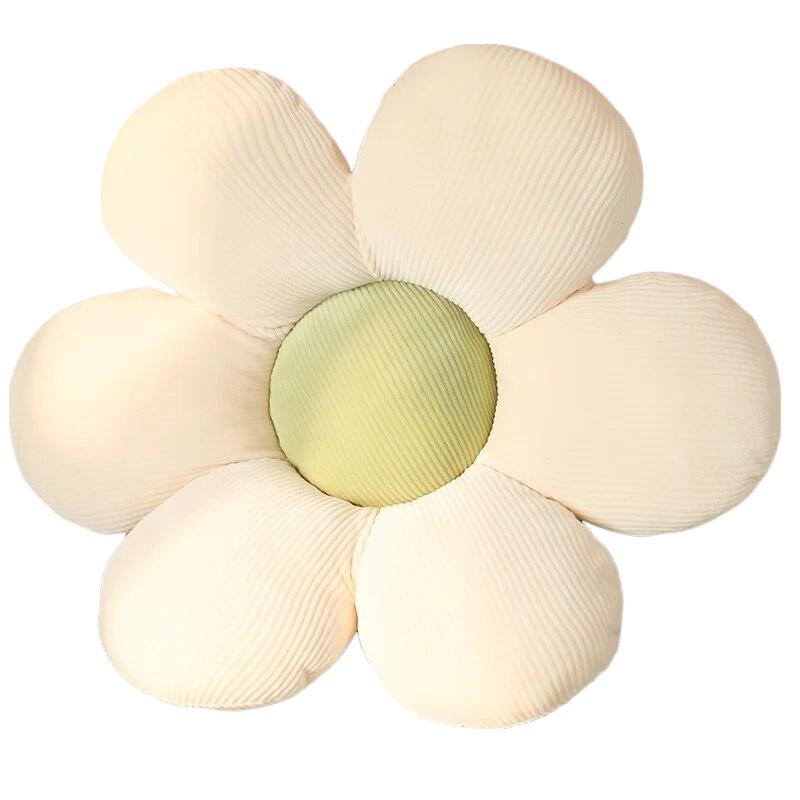 Anyhouz Plush Pillow White Green Flower Shape Stuffed Soft Pillow Seat Cushion Room Decor 40-45cm-Pillow-PEROZ Accessories