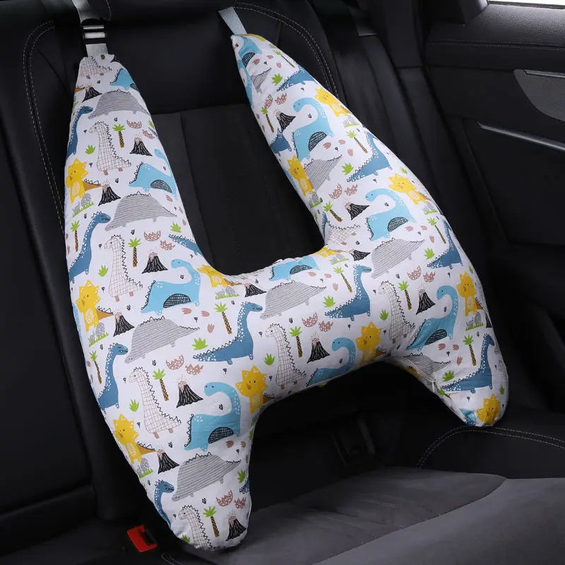Anypack Car Travel Pillow UShape Dinosaur Zoo Pattern Children Travel Pillow Cushion for Car Seat, Safety Neck Pillow for Kids-Neck Pillow-PEROZ Accessories