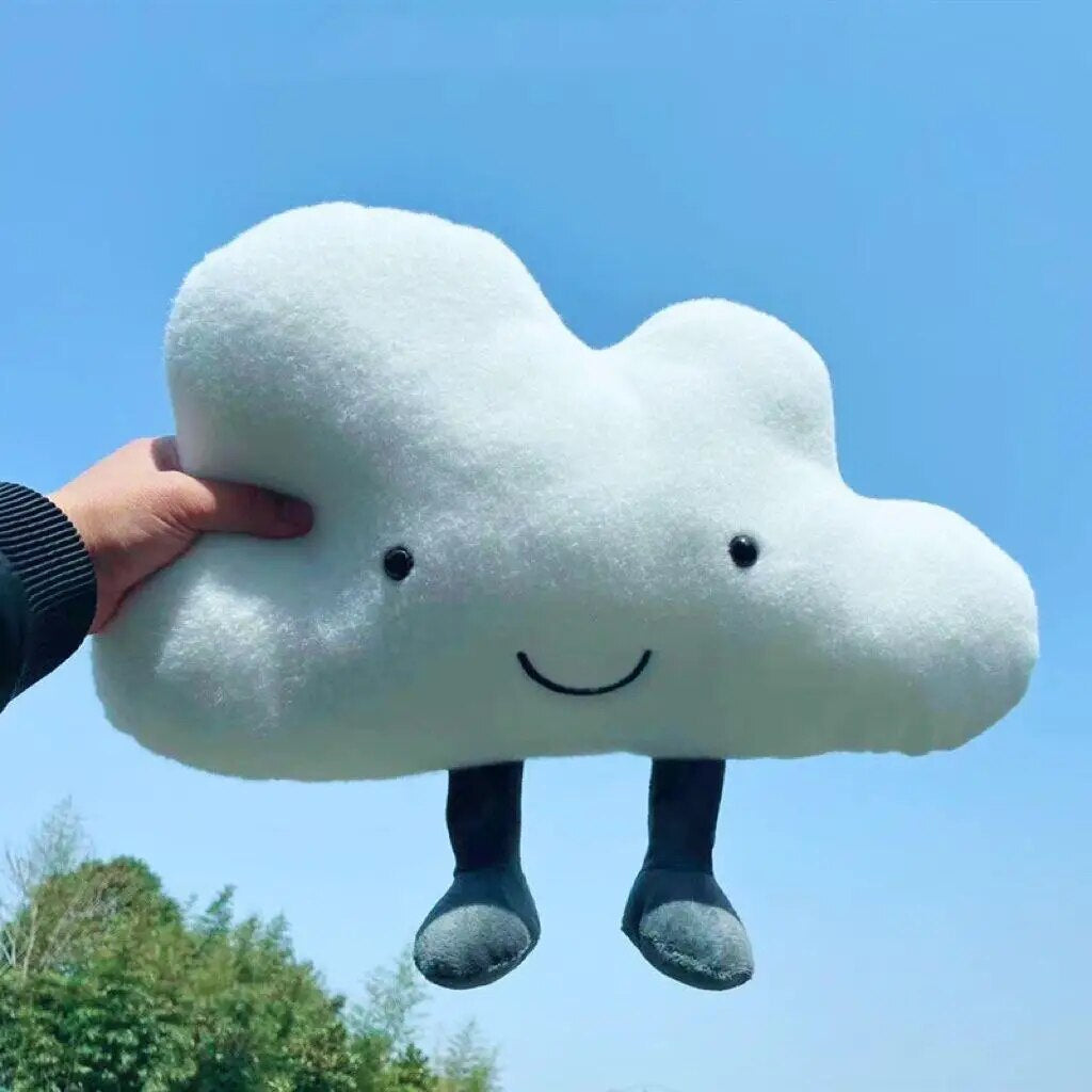 Anyhouz Plush Pillow Cloud Shape with Legs Stuffed Soft Pillow Seat Cushion Room Decor-Pillow-PEROZ Accessories