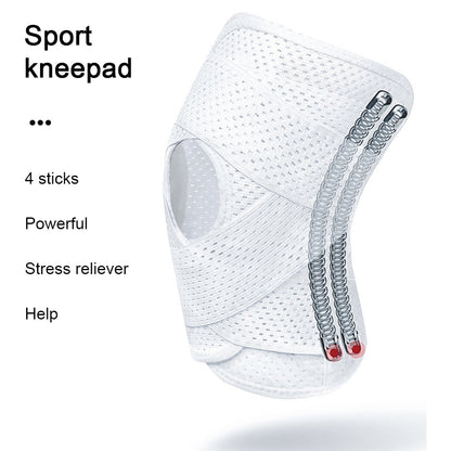 Anyfit 1PC Sports Kneepad 45-53cm White Universal Elastic Fitness Gear Knee Cushioning Padding Equipment Brace Protector-Exercise &amp; Fitness-PEROZ Accessories