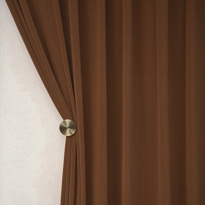 Anyhouz 500cm Mustard High Quality Modern Wool Velvet Blackout Curtains for Living Room Bedroom Dining Luxury Window Drape-Curtains &amp; Drapes-PEROZ Accessories