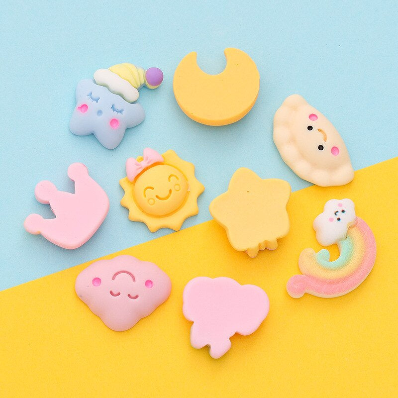 Anykidz 8pcs Weather Design Shoe Charm Accessories Jeans Clogs Pendant Pin Designer Ornament Jibbitz for Crocs-Shoe Charms-PEROZ Accessories