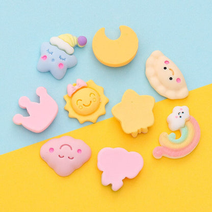 Anykidz 8pcs Weather Design Shoe Charm Accessories Jeans Clogs Pendant Pin Designer Ornament Jibbitz for Crocs-Shoe Charms-PEROZ Accessories