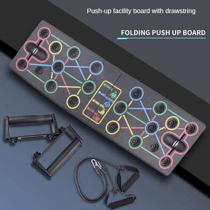 Anyfit Push Up Board With Rope 14 In 1 Push-Up Stands Portable Multifunction Foldable Workout Home Gym Equipment-Exercise &amp; Fitness-PEROZ Accessories