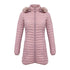 Anychic Womens Padded Puffer Jacket Large Pink Ultralight Casual Coats With Fur Hooded Warm Lightweight Outerwear-Coats & Jackets-PEROZ Accessories