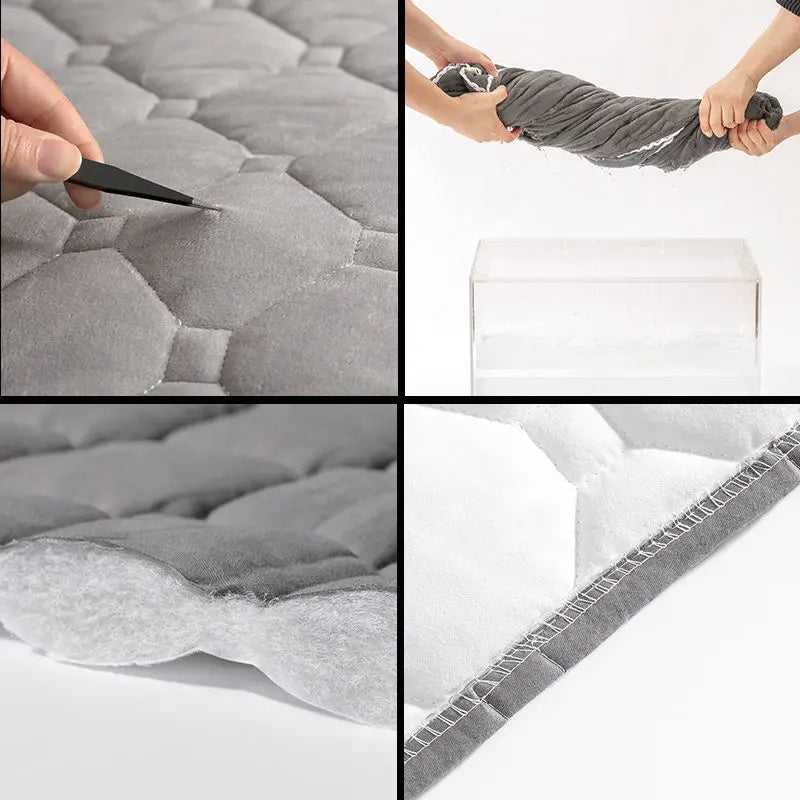 Anyhouz Headboard Cover Khaki Diamond Pattern Super Soft Smooth Quilted Velvet Bed Back Dust Protector Cover 120x70cm-Bed Headboard-PEROZ Accessories