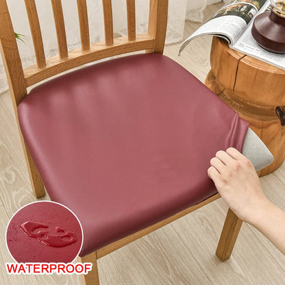 Anyhouz Chair Cover Plain Wine Red Stretch Seat Cover for Home Dinning Kitchen Washable Removable-Chair Cover-PEROZ Accessories