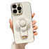 Anymob iPhone Case Shockproof White Plating Silicone Case Flower Rotating Windmill Bracket Cover-Mobile Phone Cases-PEROZ Accessories