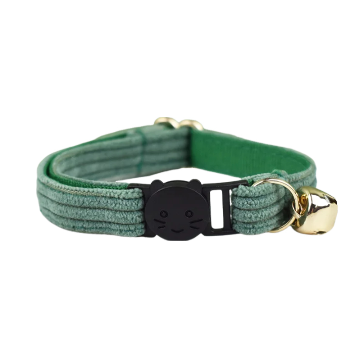 AnyWags Cat Collar Hunter Green Small with Safety Buckle, Bell, and Durable Strap Stylish and Comfortable Pet Accessory-Cat Supplies-PEROZ Accessories