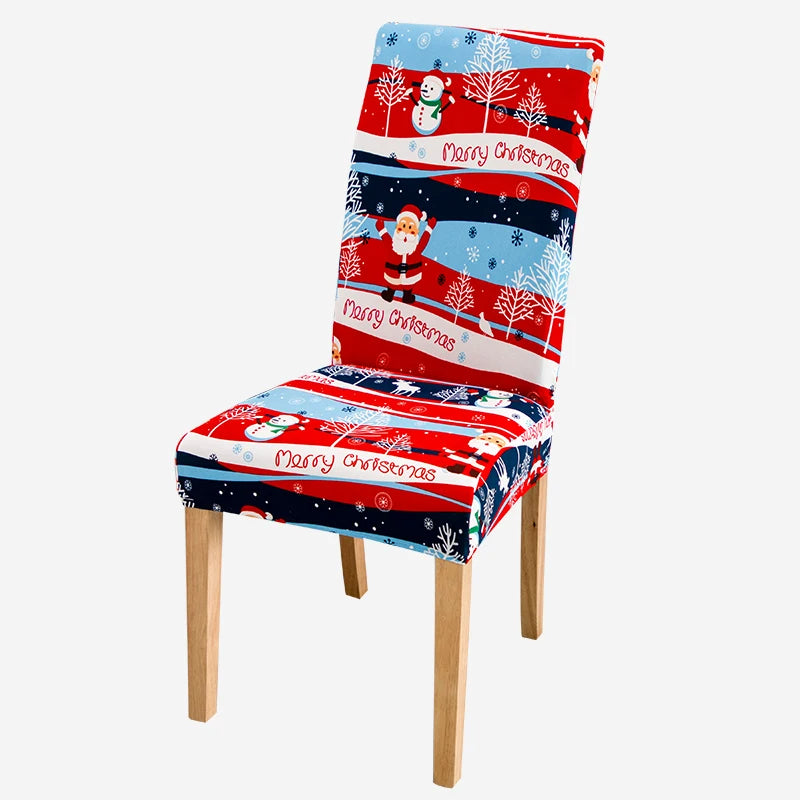 Anyhouz Chair Cover Wave Santa Design with Anti-Dirt and Elastic Material for Dining Room Kitchen Wedding Hotel Banquet Restaurant-Chair Cover-PEROZ Accessories
