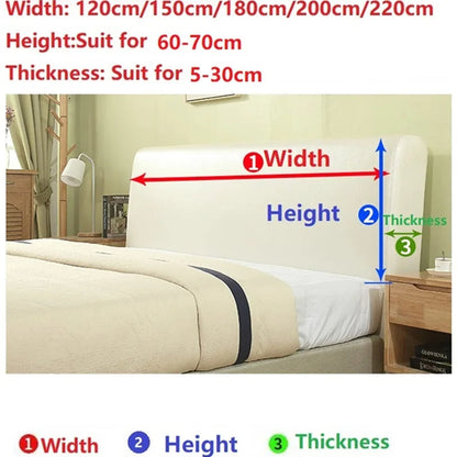 Anyhouz Headboard Cover Square Light Gray Super Soft Smooth Quilted Velvet Bed Back Dust Protector Cover 120x70cm-Bed Headboard-PEROZ Accessories