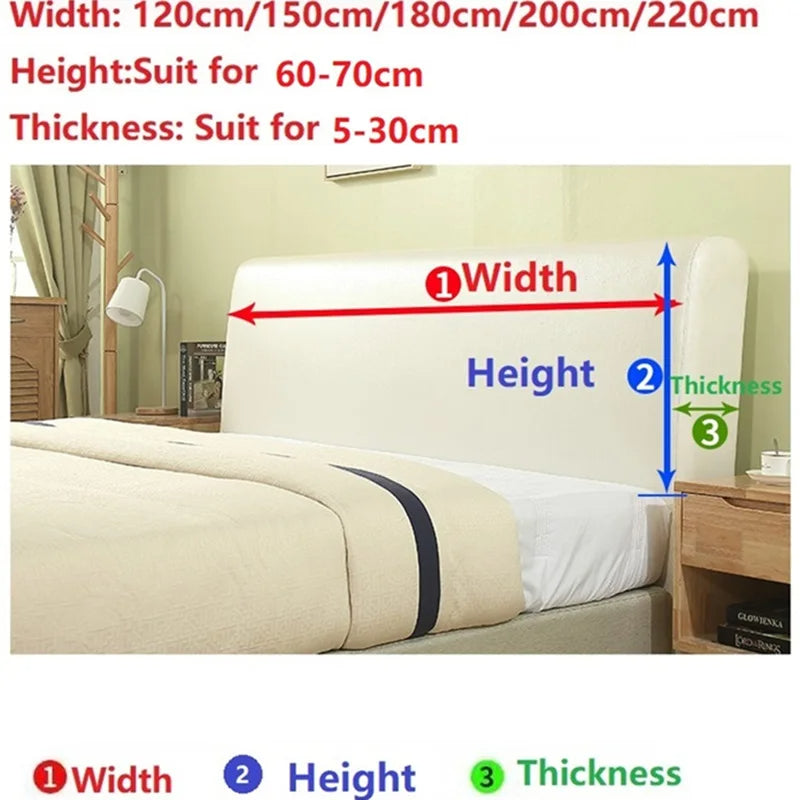 Anyhouz Headboard Cover Square Beige Super Soft Smooth Quilted Velvet Bed Back Dust Protector Cover 200x70cm-Bed Headboard-PEROZ Accessories